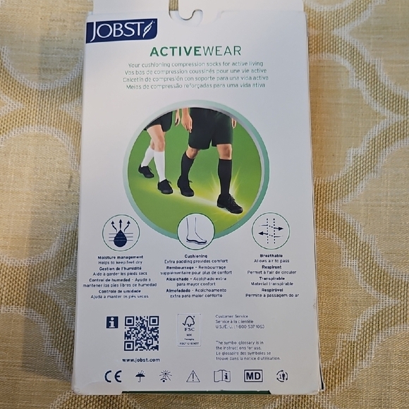 NWT Jobst Athletic Compression Socks Knee High 20-30mm Performance Comfort Sz. L - Picture 2 of 6